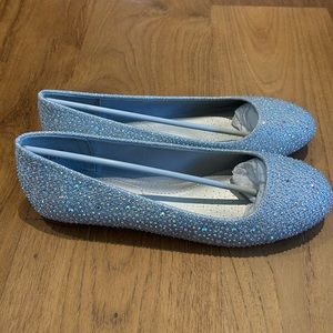 Dream Pairs Ballet Rhinestone Sparkly Silver Flats Shoes in Size 10
